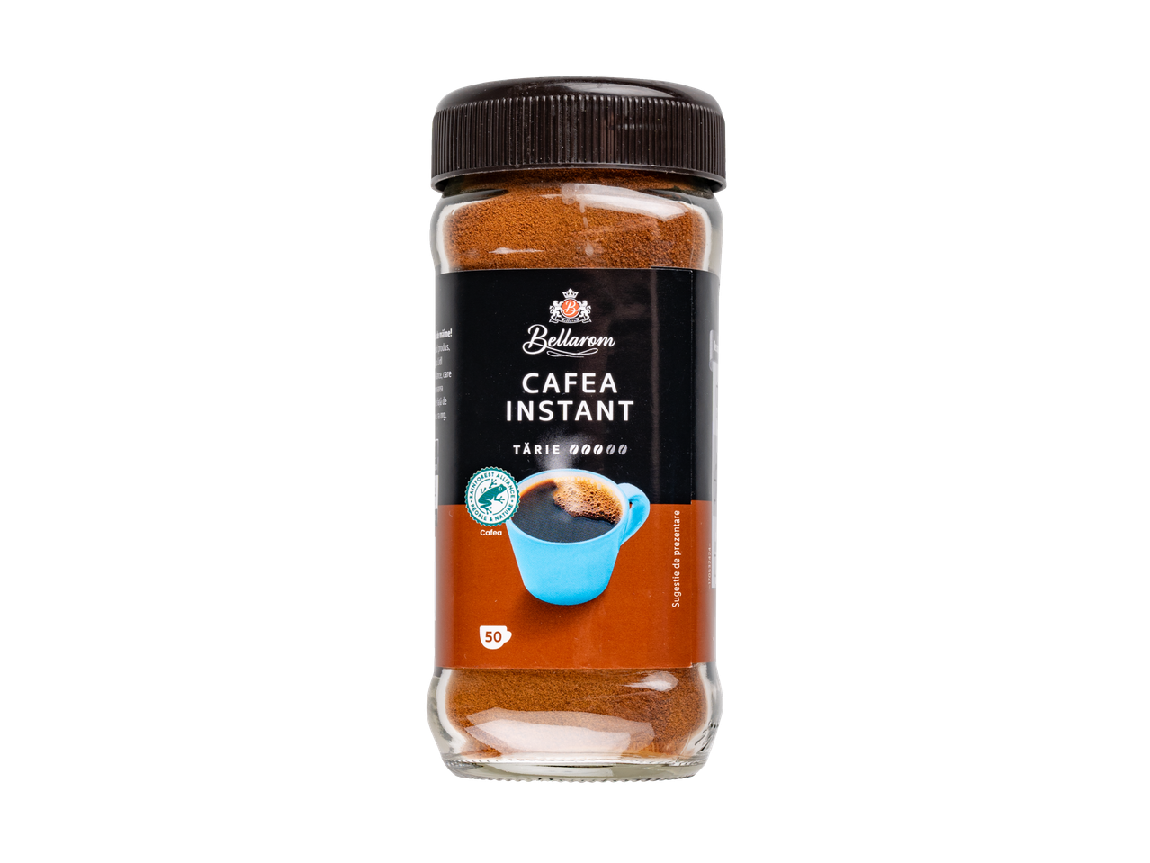 Cafea instant Bellarom în borcan.