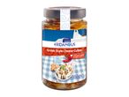Jar of Greek-style cheese cubes with red pepper and chili in oil, 350g.