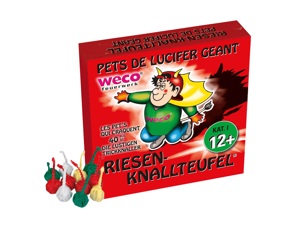 Schachtel mit Knallteufeln, 40 Stück, ab 12 Jahren