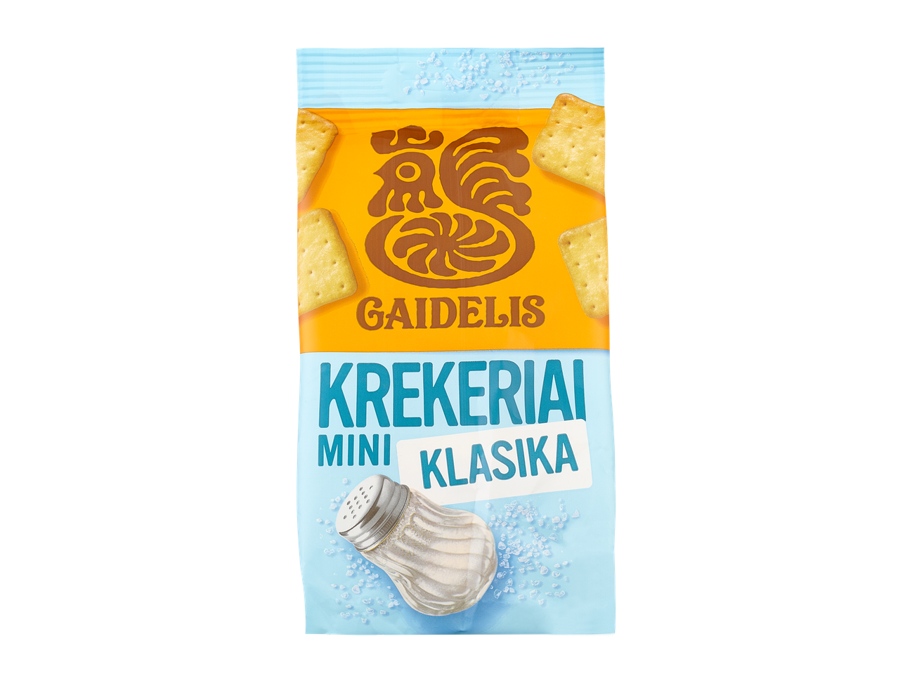 Gaidelis Mini Krekeriai Klasika: sūrios krekeriai.