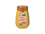 Miere polifloră cremă Maribel într-un borcan transparent cu etichetă decorativă.