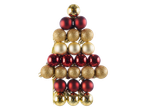 Punastest ja kuldsetest Livarno Home jõulukuulidest valmistatud jõulupuu, 24 tk komplekt