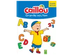 Livre d'activités pour enfants avec un personnage de dessin animé, des lettres et des chiffres.