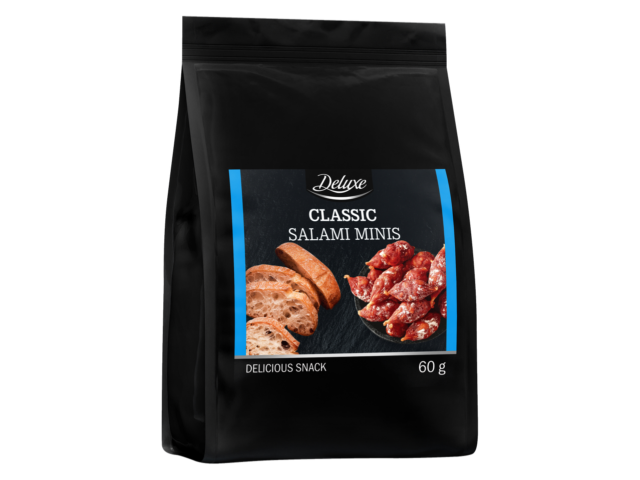 Must kott Classic Salami Minis leivaviiludega, 60g