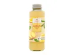Japanese style kombucha with ginger and lemon in a glass bottle.