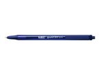 A BIC Round Stic Clic ballpoint pen in blue.