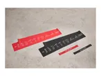 Two resistance bands, one red and one black, with exercise diagrams and the Crivit logo.