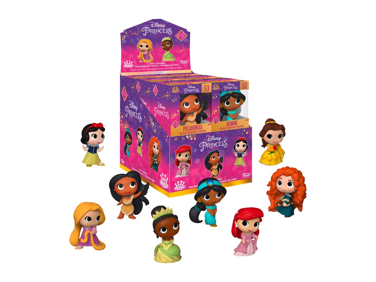 Funko Disney Princess Minis Vinyl Figures in display box.