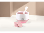 Cien Beauty: Aquecedor de cera rosa com espátula e discos de cera.