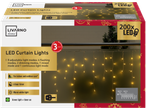 LIVARNO home LED Curtain Lights with 200 LEDs, 8 light modes, and a 3-year warranty.