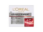 Κρέμα ημέρας L'Oréal Paris Wrinkle Expert 45+ για αντιρυτιδική και ενυδατική φροντίδα.