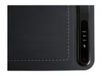Close-up of a dark grey food warmer with temperature settings (100°C, 80°C, 60°C) and a power button.