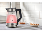 SILVERCREST® kettle with digital display and red illumination in a kitchen