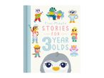Children's book cover with cartoon animals and text: 'Five-Minute Stories for 3 Year Olds'