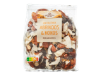 Crownfield gedroogd fruitmix: abrikozen, kokos en amandelen.