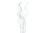 Silver decorative plant stems, modern style.