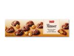 En æske chokolade med hasselnødder og nougat, med en vægt på 62g.