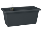 Parkside® Blumenkasten, floreira cinzento-escura com sistema de rega.