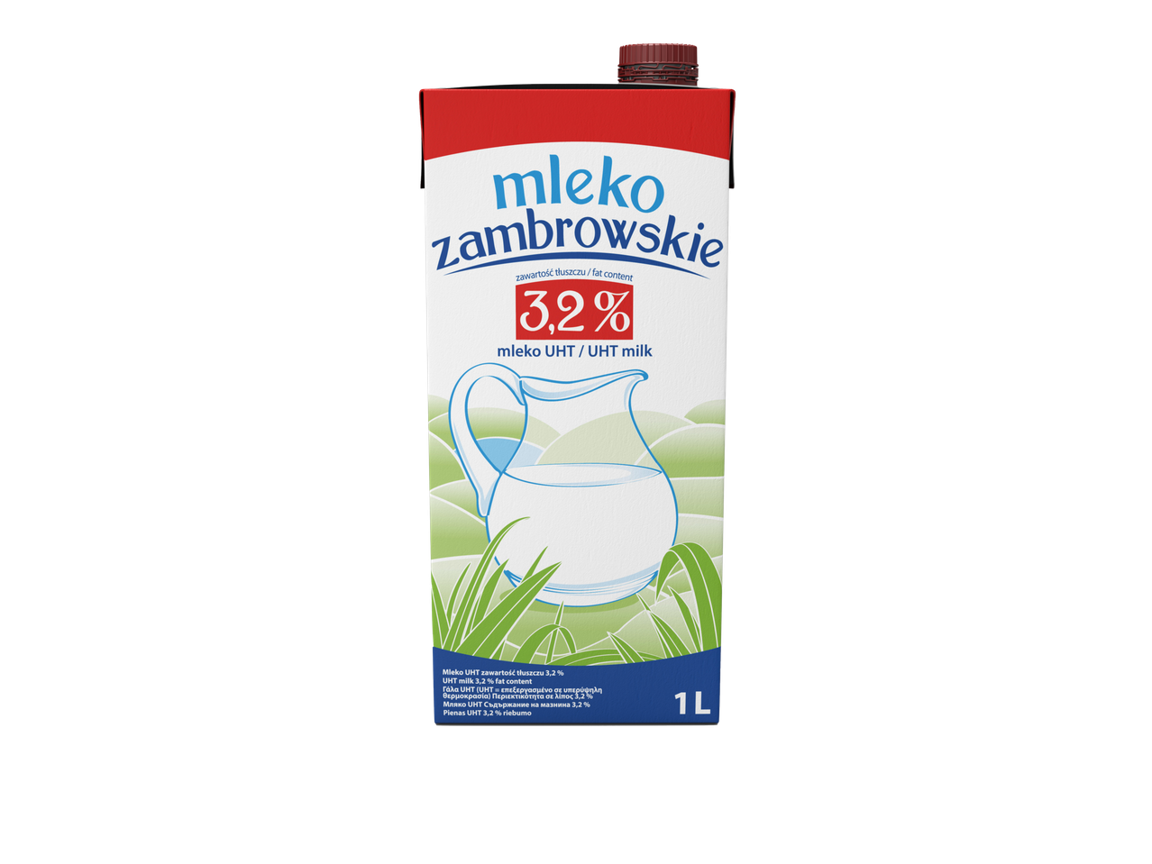 Zambrowskie 3,2% UHT pieno pakelis.