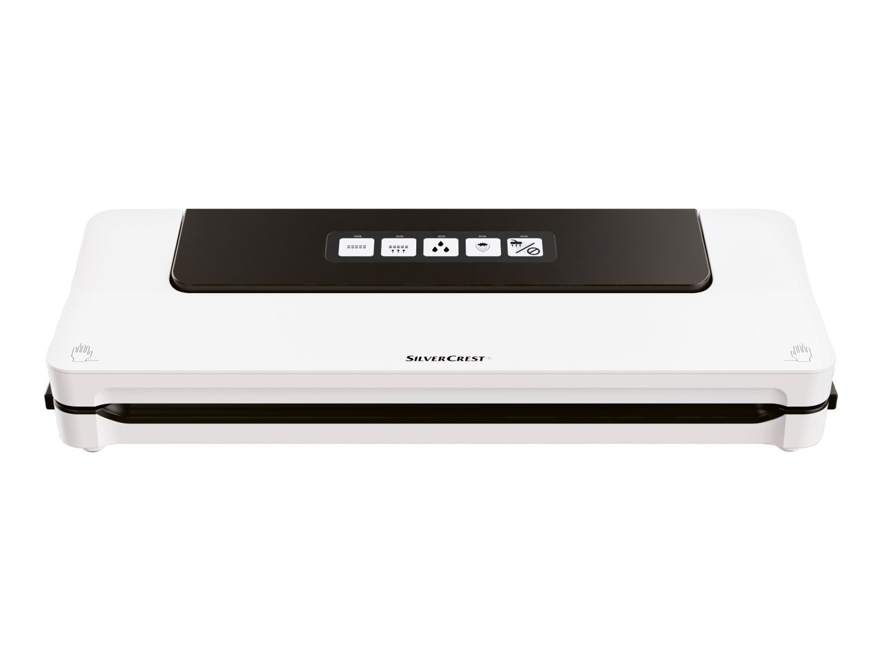 A white and black FoodSaver vacuum sealer.