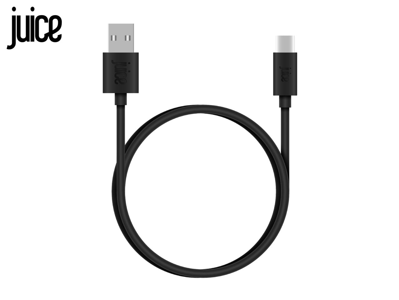 Juice USB-A to USB-C charging cable in black