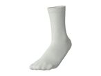 A single white crew sock shown from the side against a plain white background.