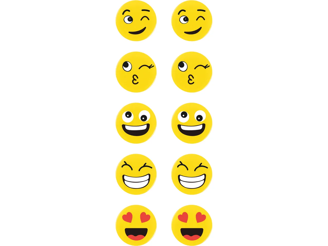 10 calamite emoticon gialle