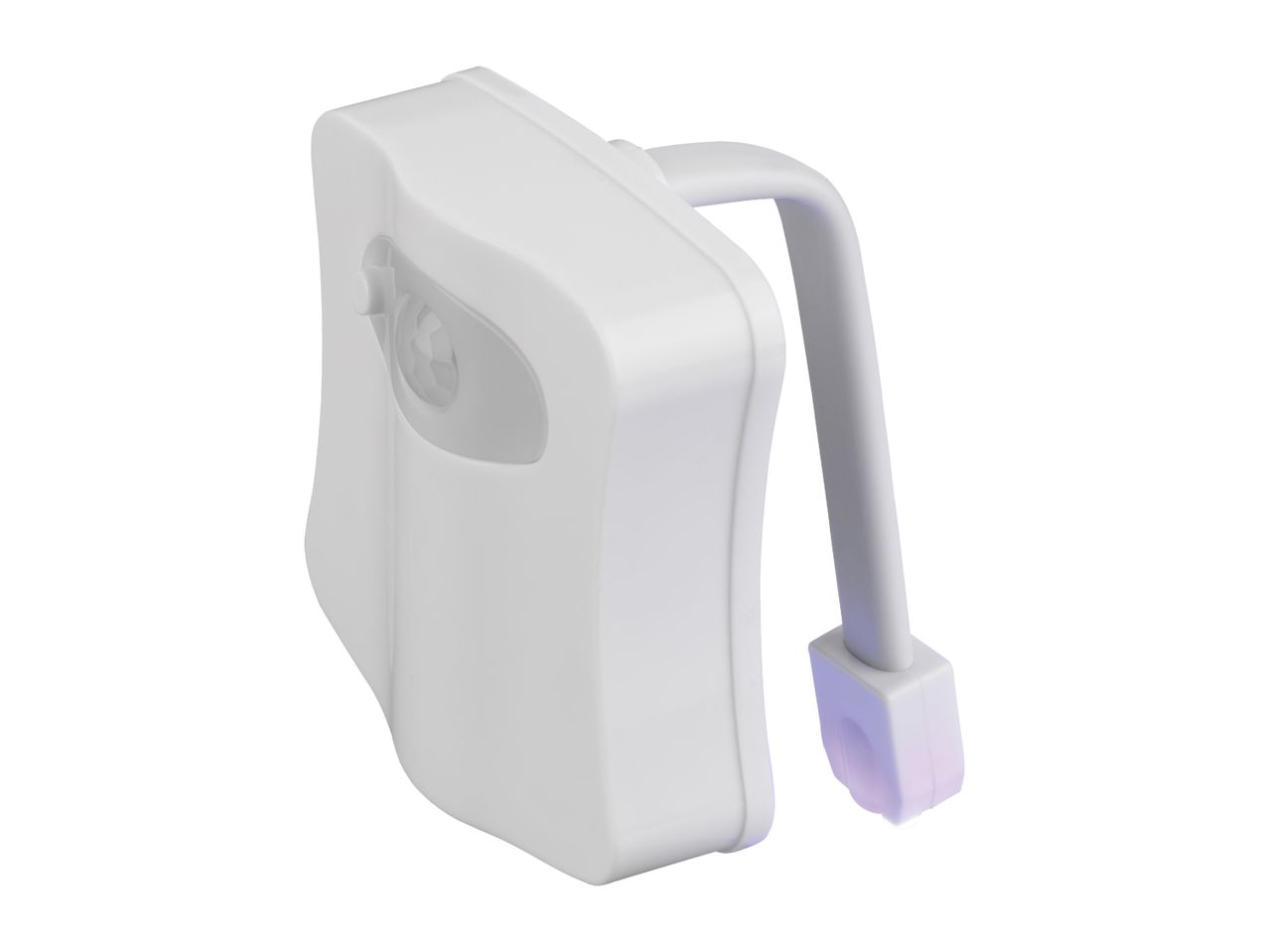 White toilet bowl night light with motion sensor