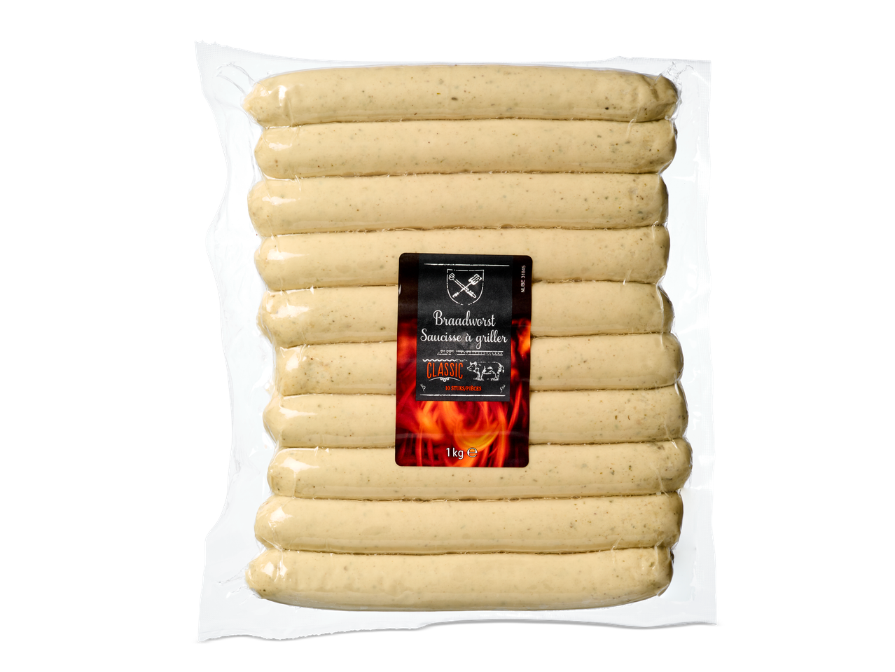 1 kg klassieke grillworst.