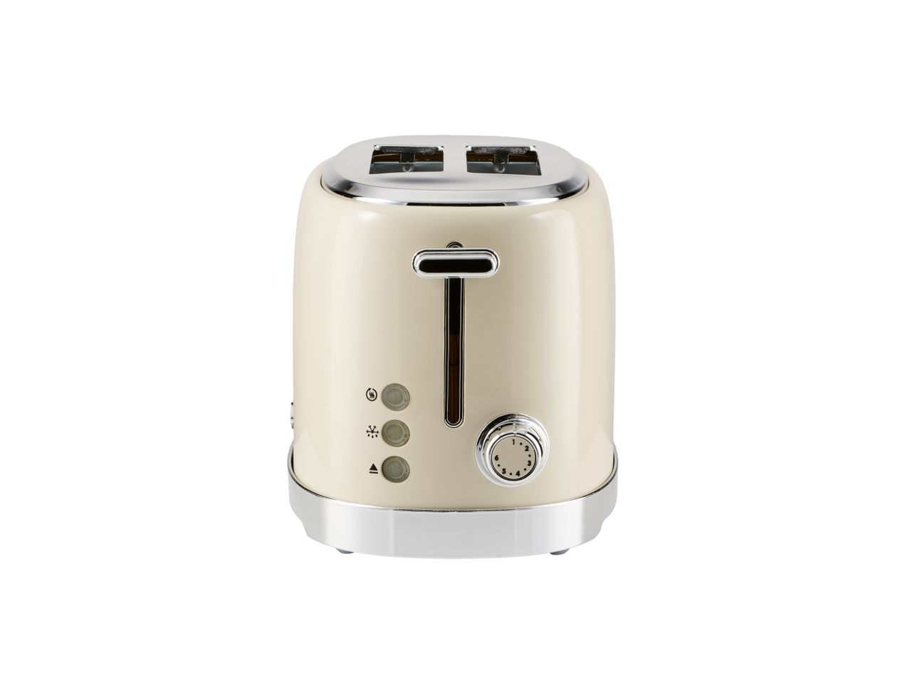 Tostapane beige con due fessure e manopola di controllo