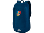 Mochila Crivit azul-marinho com logotipos Lidl e Trek.