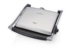 A silver Cuisinart sandwich press with black handles.