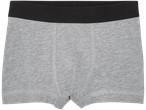 Grå bomullsboxershorts med svart midja.