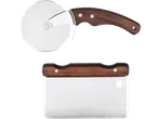 Cortador de pizza e raspador de massa SILVERCREST com cabos de madeira