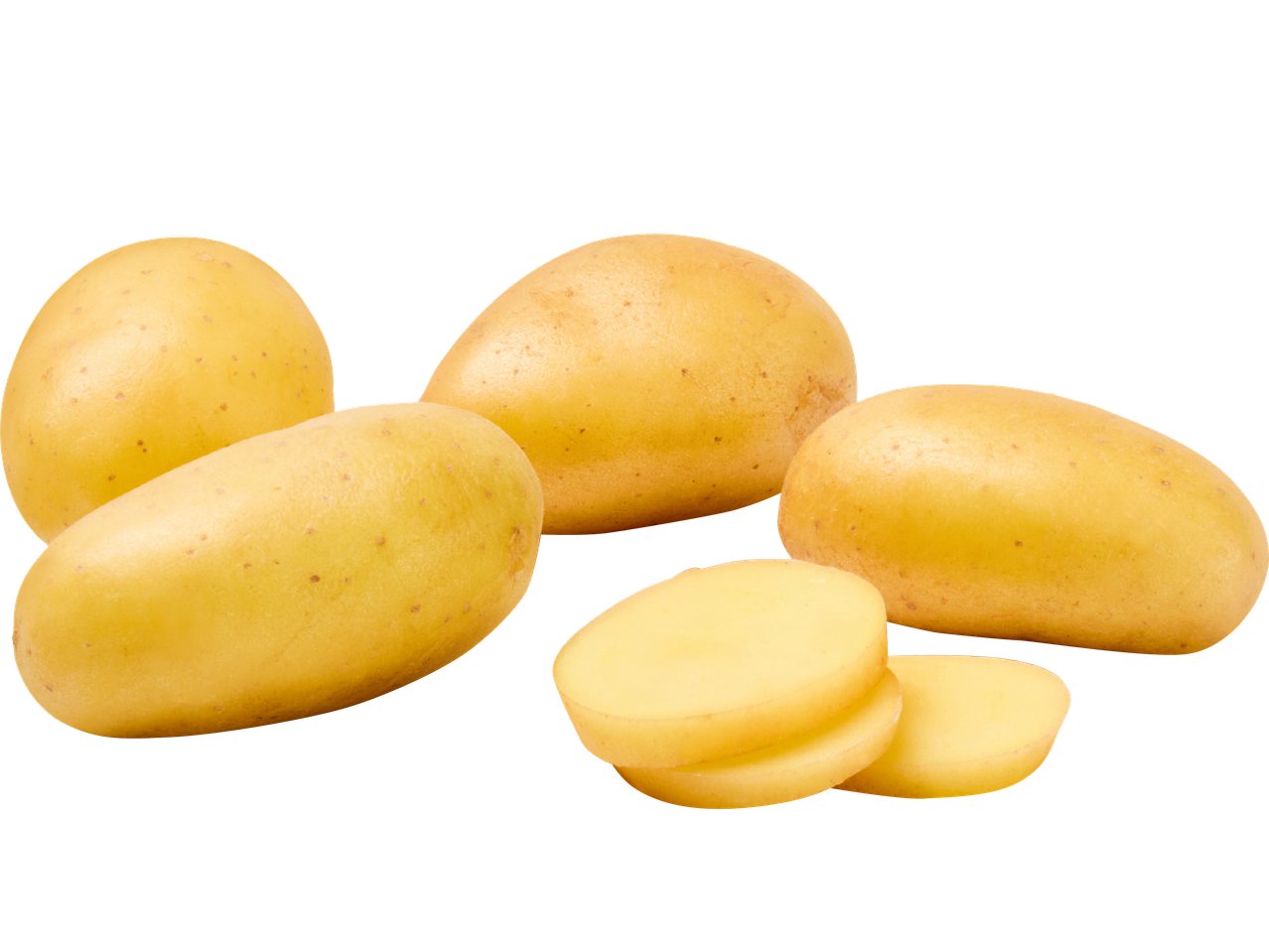 Potatisar, hela och skivade.