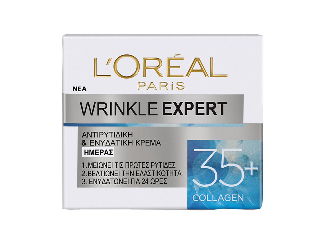 Κρέμα προσώπου L'Oréal Paris Wrinkle Expert 35+ με κολλαγόνο.