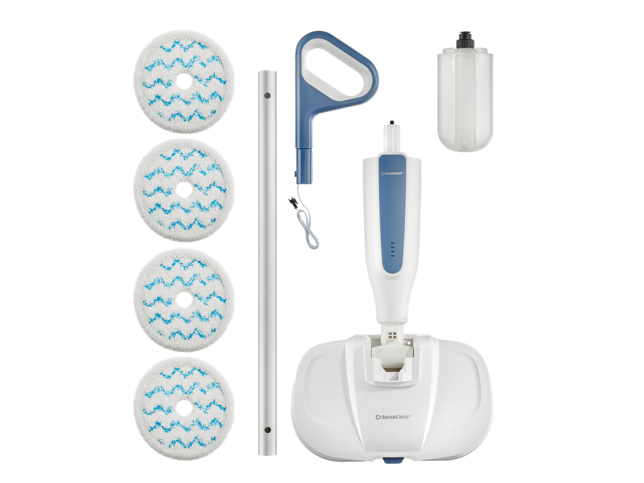 Silvercrest® električni mop s funkcijom prskanja i dodacima.