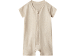 LUPILU μπεζ κοντομάνικο βρεφικό φορμάκι ύπνου με φερμουάρ