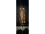 LIVARNO home LED Light Tree with warm white lights, set against a dark wooden wall.