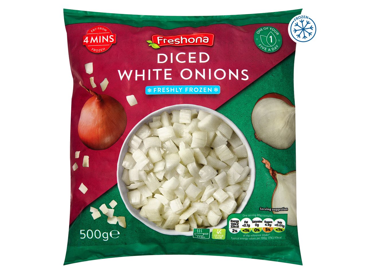Go to full screen view: Freshona Diced White Onions - Image 1