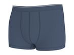 Men's blue boxer briefs with a white stripe on the waistband