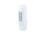 Ventoinha de torre TRONIC branca com painel de controlo superior.