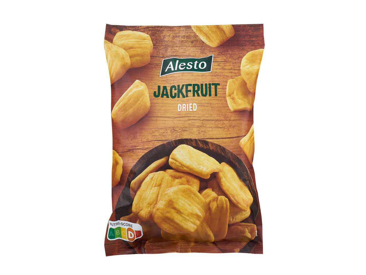 Alesto džiovintų duonvaisių riekelių pakuotė.