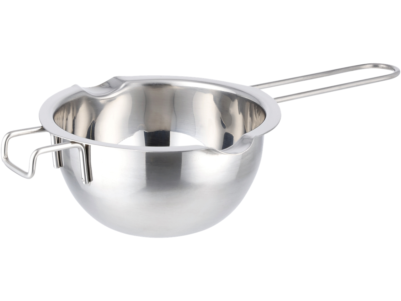 Vas de topire din oțel inoxidabil SILVERCREST® cu mâner lung și cârlig de sprijin.
