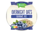 Vemondo plantaardige overnight oats met blauwe bes en havervlokken, Nutri-Score C.