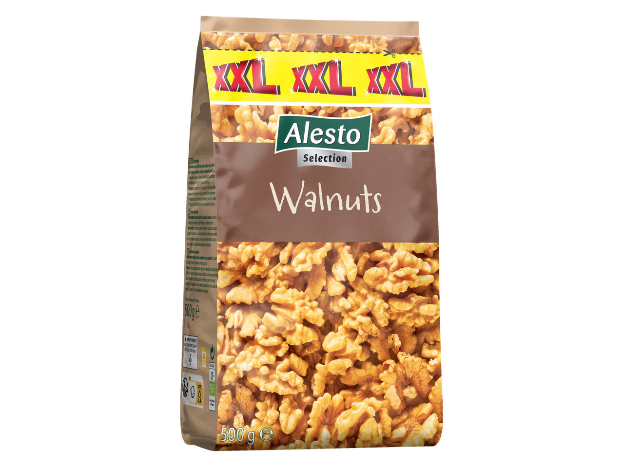 Alesto Selection XXL Walnuts: 500g bag of large walnuts.