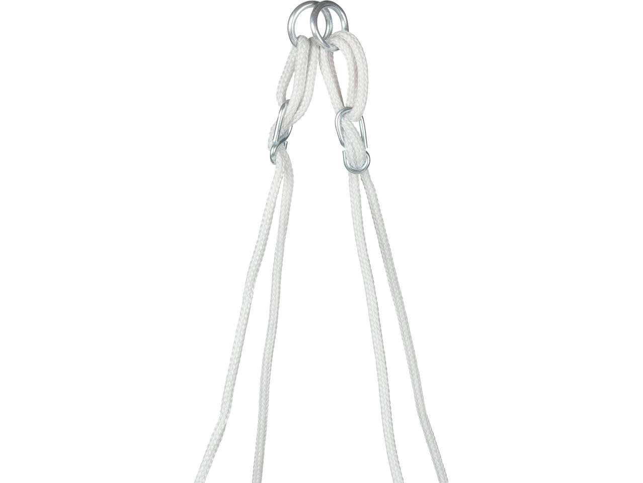 Šūpoles stiprinājuma virves ar metāla āķiem.