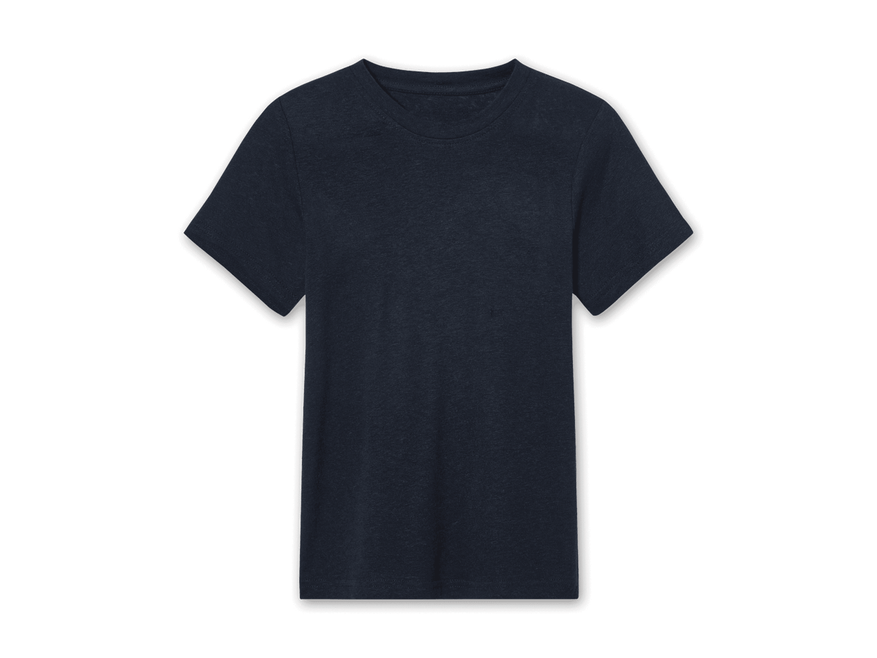 Dunkelblaues T-Shirt auf schwarzem Hintergrund