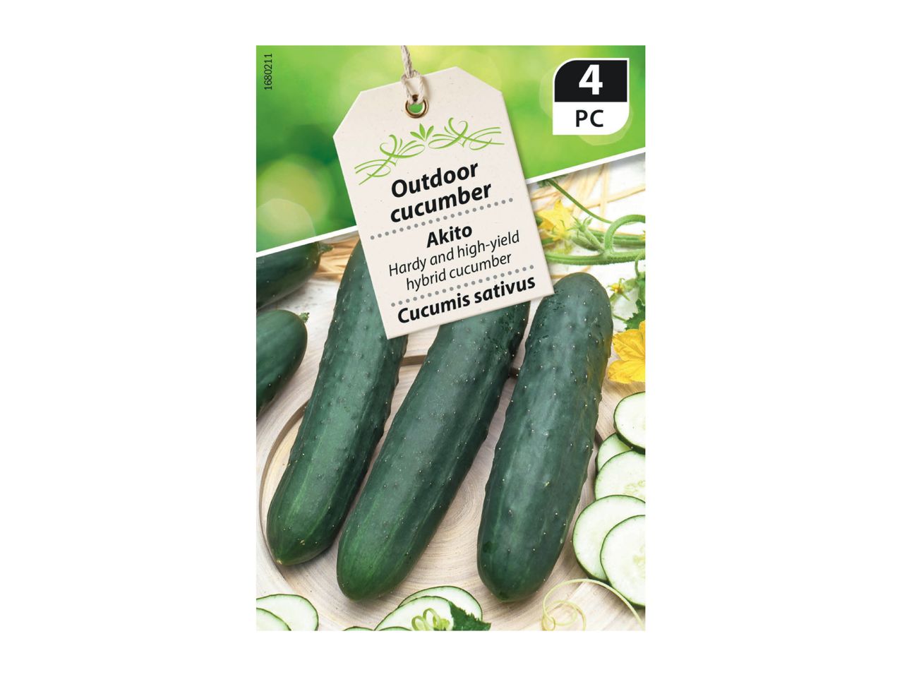 Lidl Outdoor cucumber Akito, hardy and high-yield hybrid cucumber, 4 PC