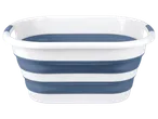 Cesto de roupa dobrável Vileda, branco e azul